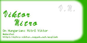 viktor mitro business card