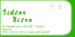 viktor mitro business card